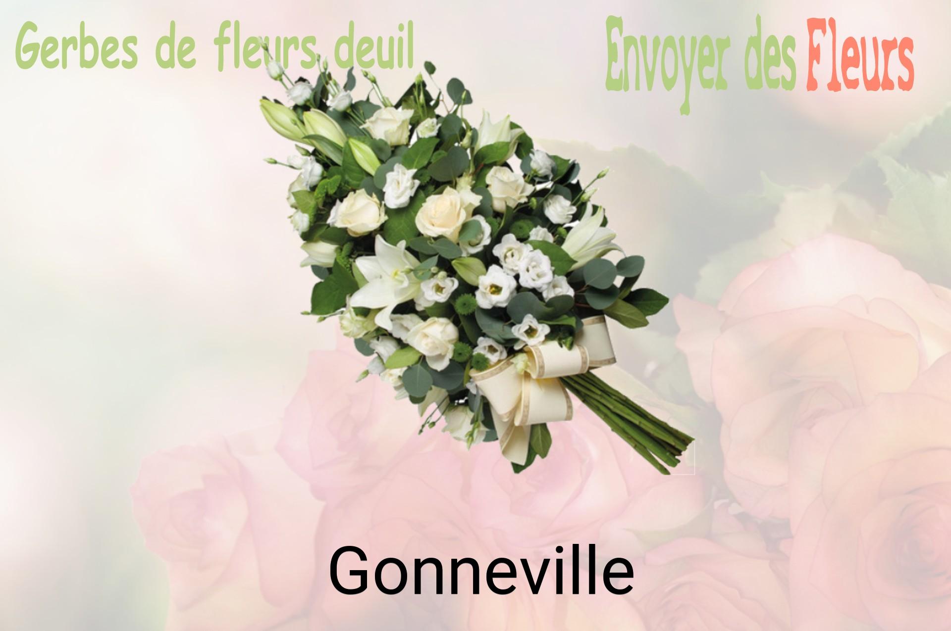 Gerbe de fleurs de deuil livrée à Gonneville